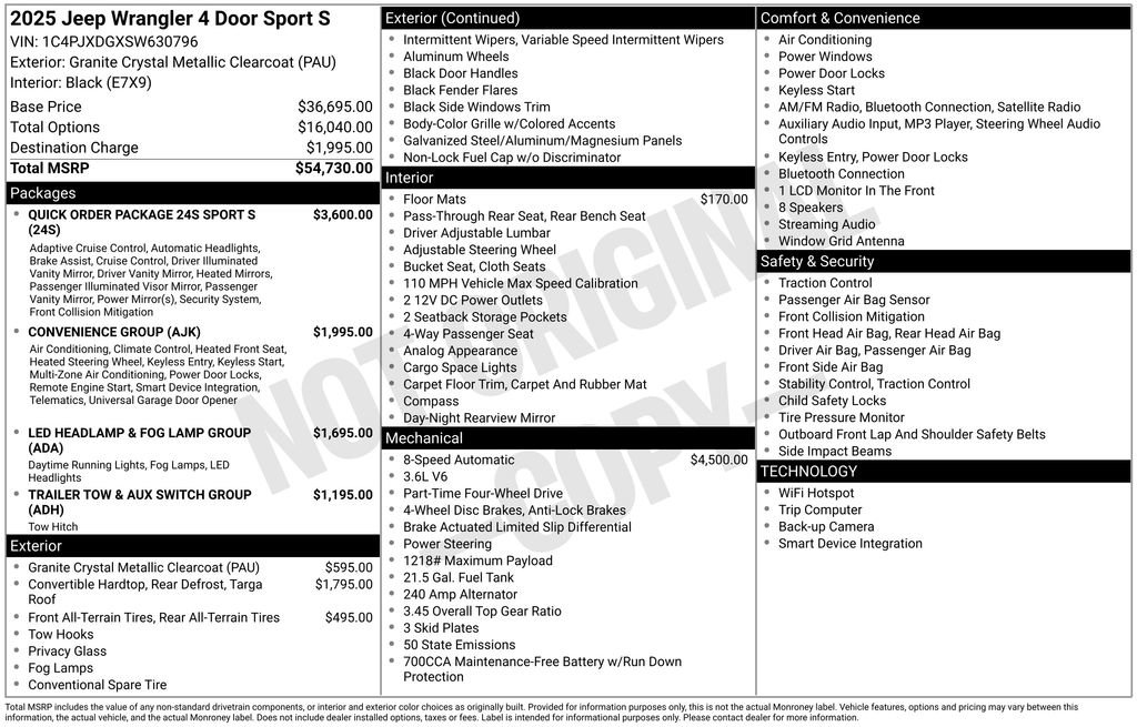 New 2025 Jeep Wrangler Sport S image 6