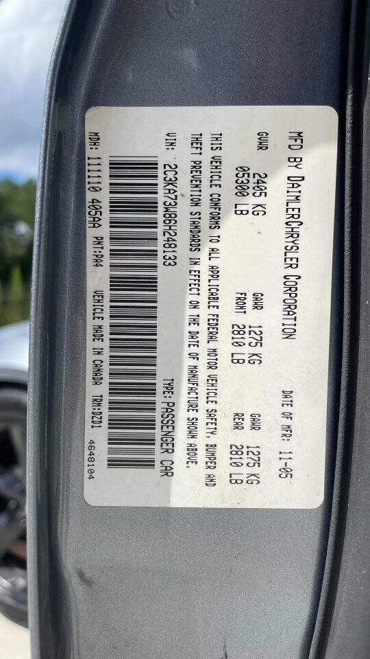 Used 2006 Chrysler 300 SRT8 w/ SRT Option Group II RWD image 23