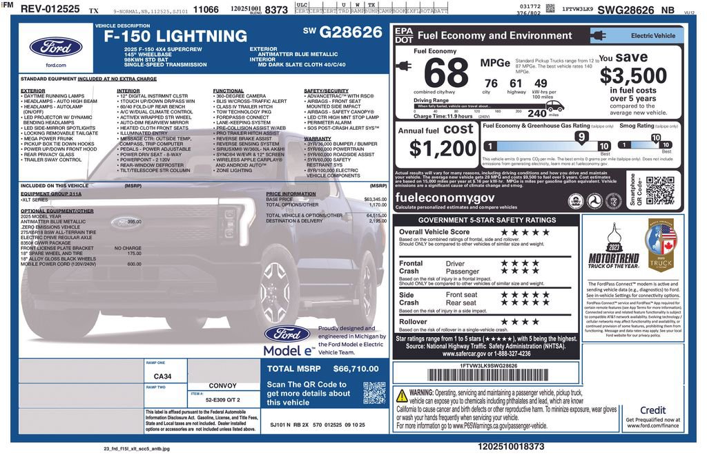 New 2025 Ford F150 Lightning XLT image 41