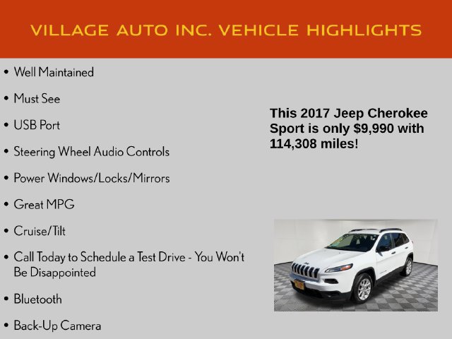 Used 2017 Jeep Cherokee Sport w/ Cold Weather Group FWD image 7