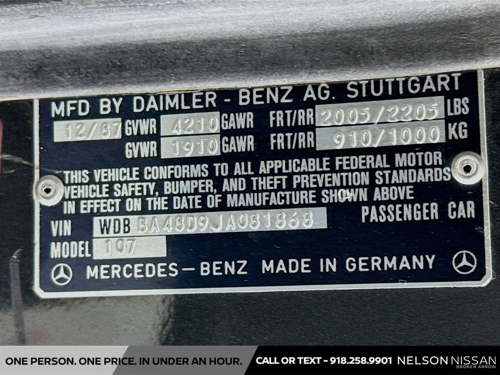 Used 1988 Mercedes-Benz 560 SL image 26