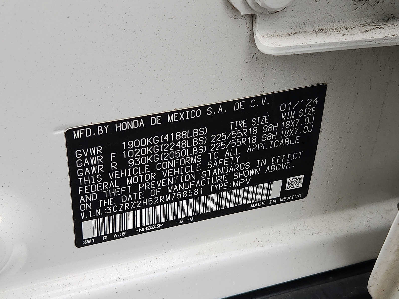 Certified 2024 Honda HR-V Sport image 26