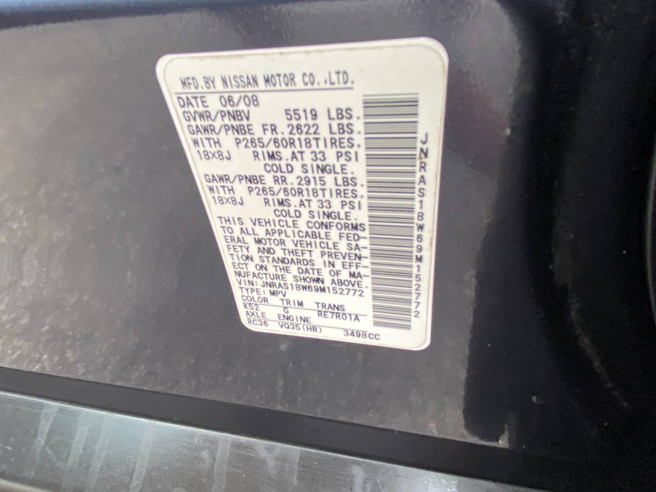 Used 2009 INFINITI FX35 AWD w/ Navigation Pkg image 59
