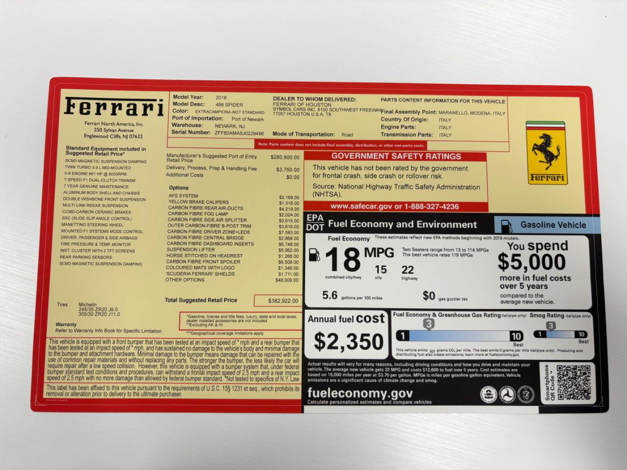 Used 2018 Ferrari 488 Spider image 3