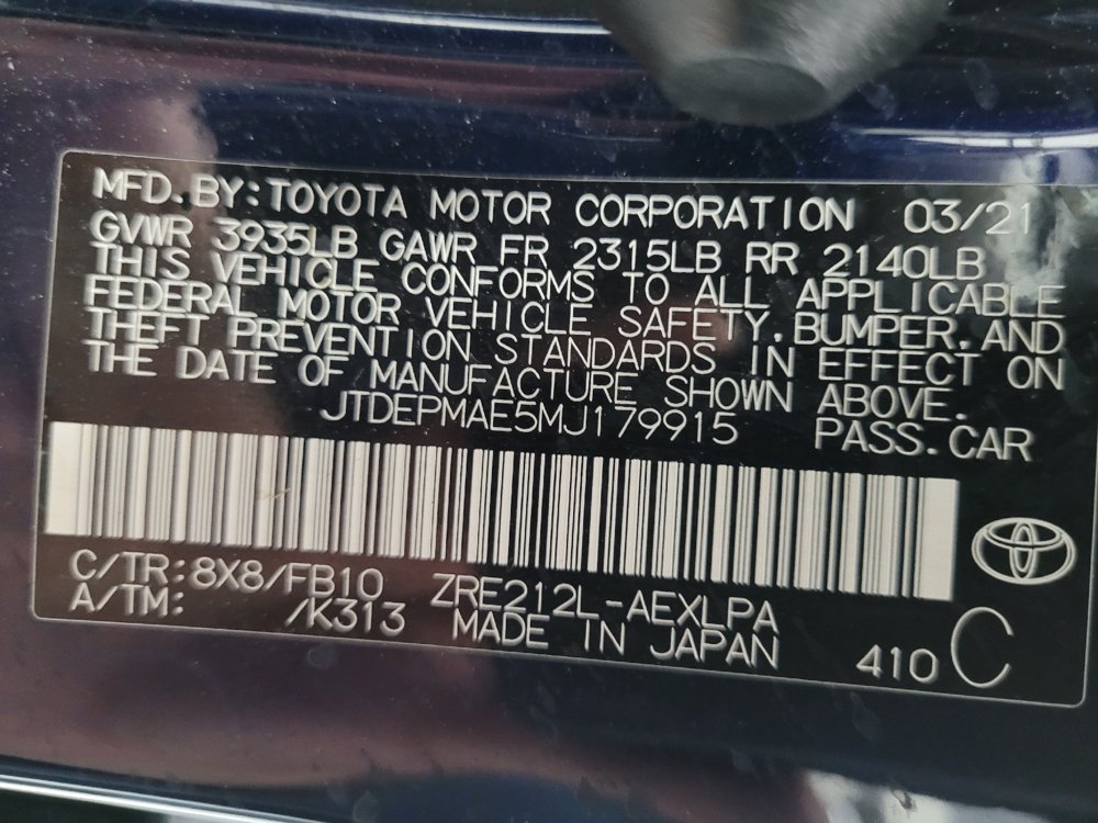 Used 2021 Toyota Corolla LE w/ Carpet Mat Package (TMS) FWD image 33