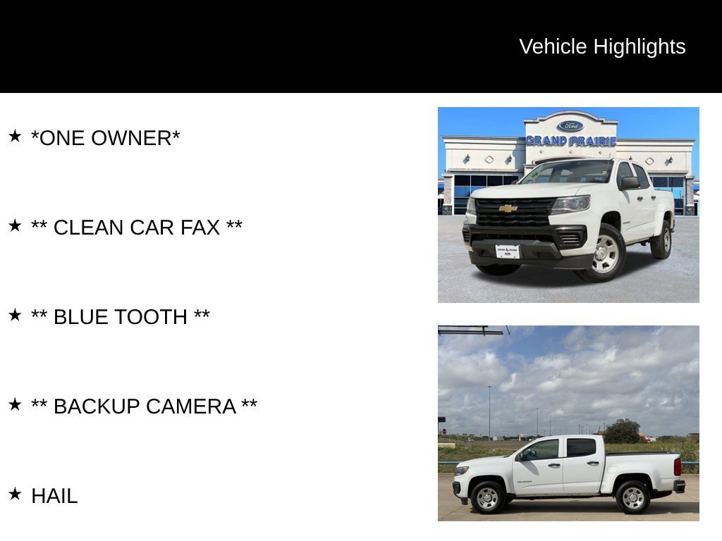 Used 2022 Chevrolet Colorado W/T w/ WT Convenience Package RWD image 4