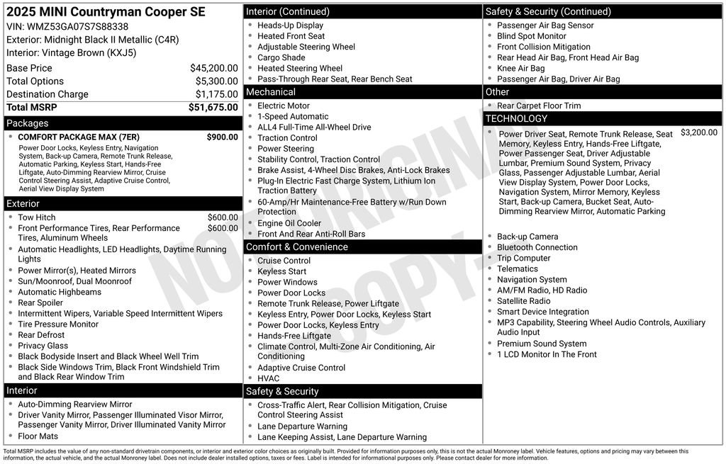 Used 2025 MINI Cooper Countryman SE w/ Comfort Package Max AWD/4WD image 5