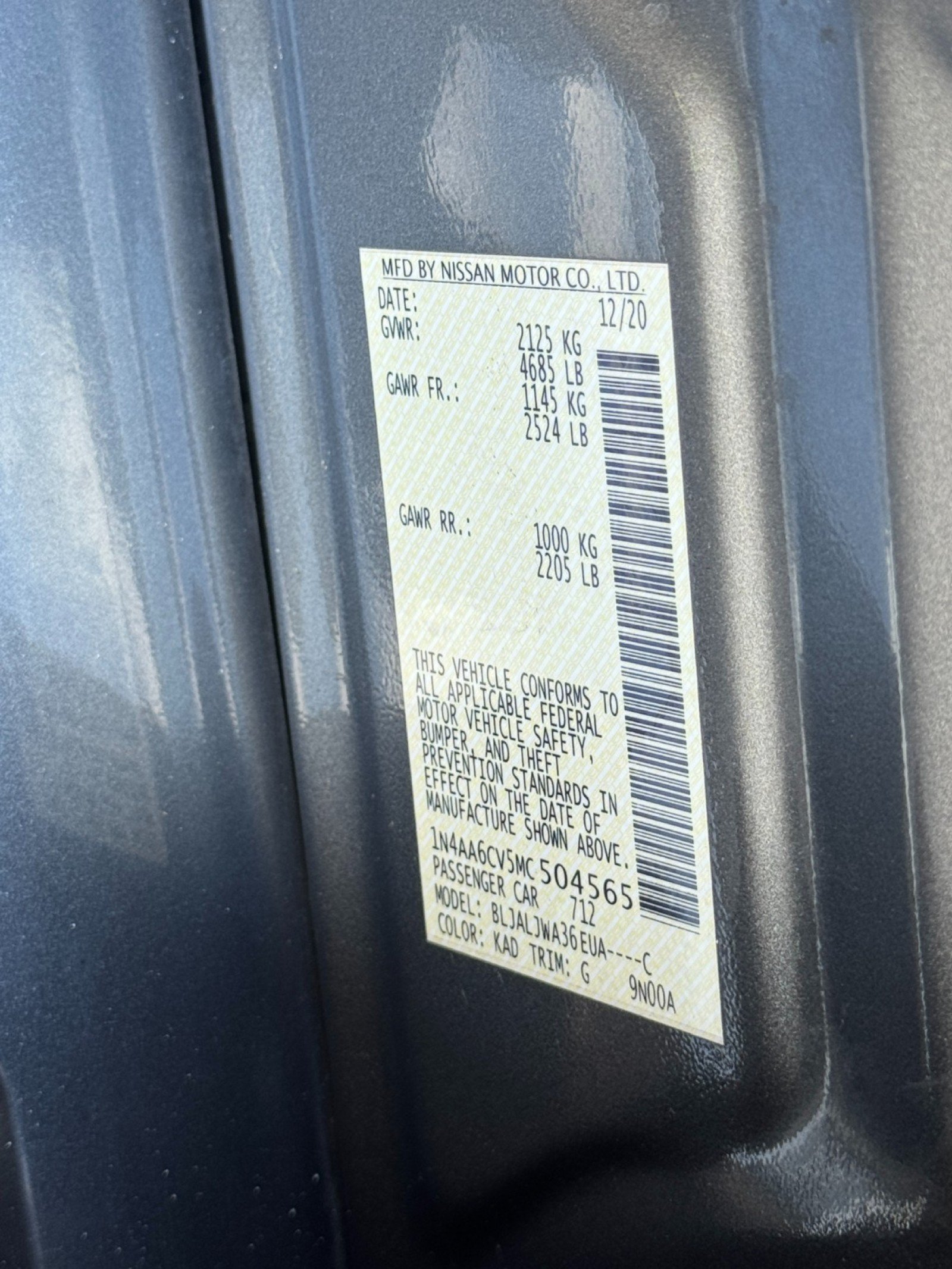 Used 2021 Nissan Maxima 3.5 SV w/ Floor Mat Group FWD image 42