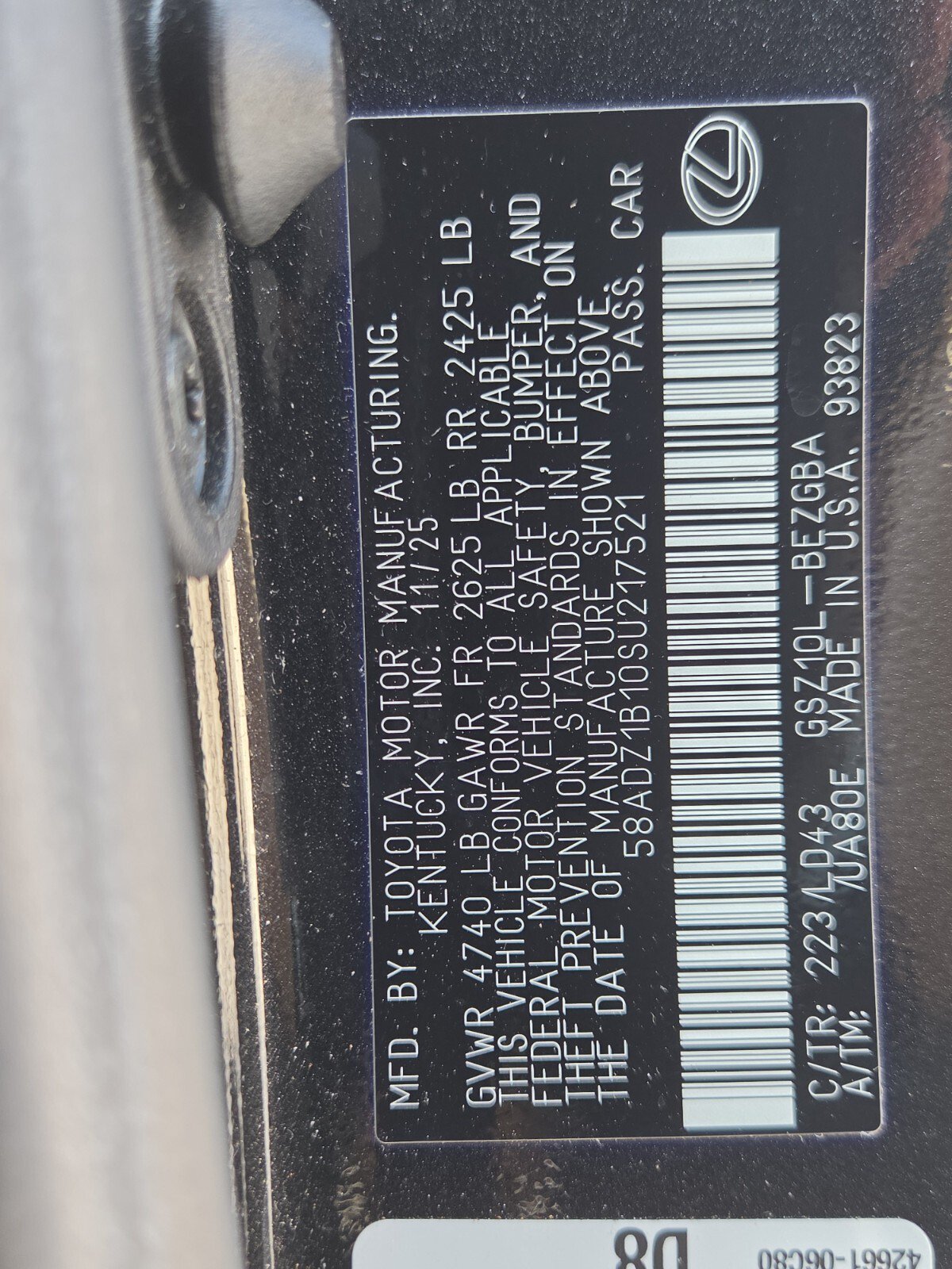 Used 2025 Lexus ES 350 w/ Premium Package FWD image 13