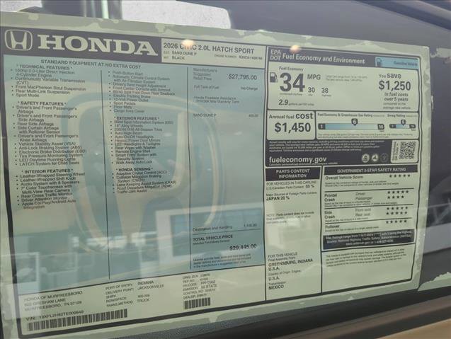 New 2026 Honda Civic Sport image 21