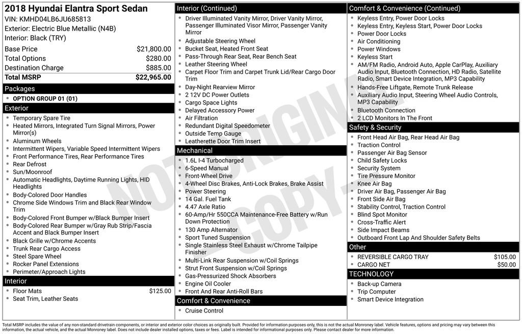 Used 2018 Hyundai Elantra Sport image 11