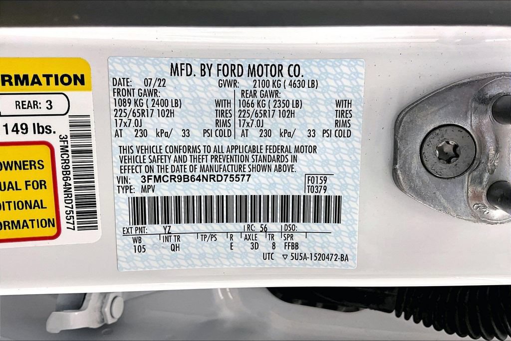 Certified 2022 Ford Bronco Sport Big Bend AWD/4WD image 35