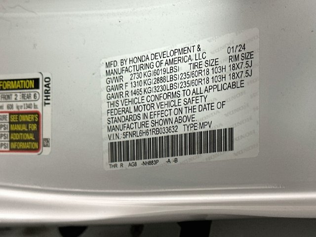 Certified 2024 Honda Odyssey EX-L image 38
