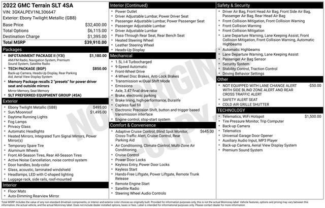 Certified 2022 GMC Terrain SLT w/ Infotainment Package II image 31