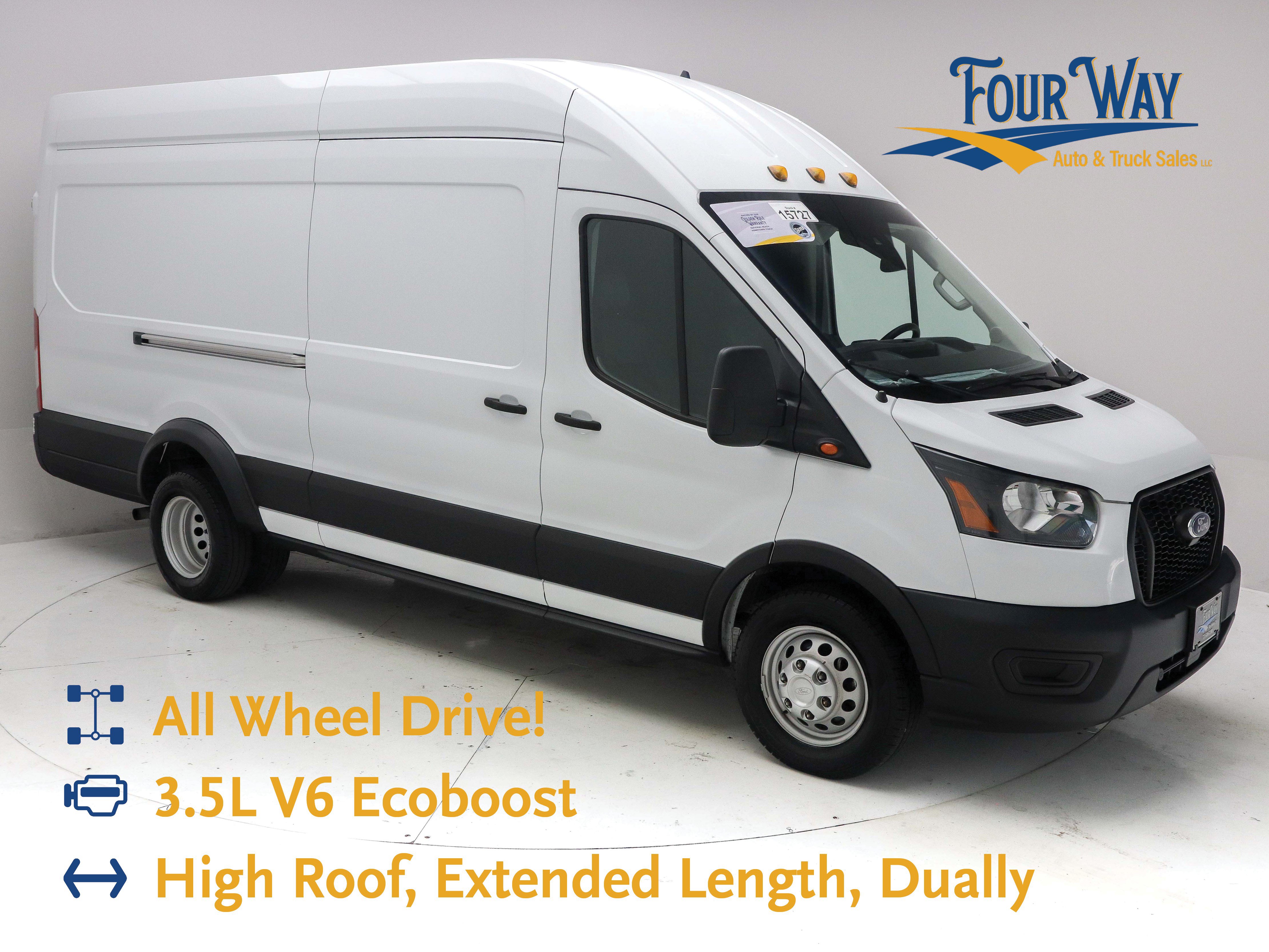 Used 2022 Ford Transit 350 148 High Roof Extended AWD w/ Load Area Protection Package image 1