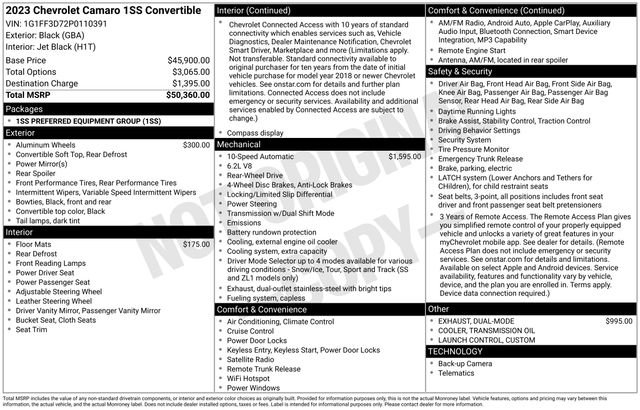 Used 2023 Chevrolet Camaro SS image 3