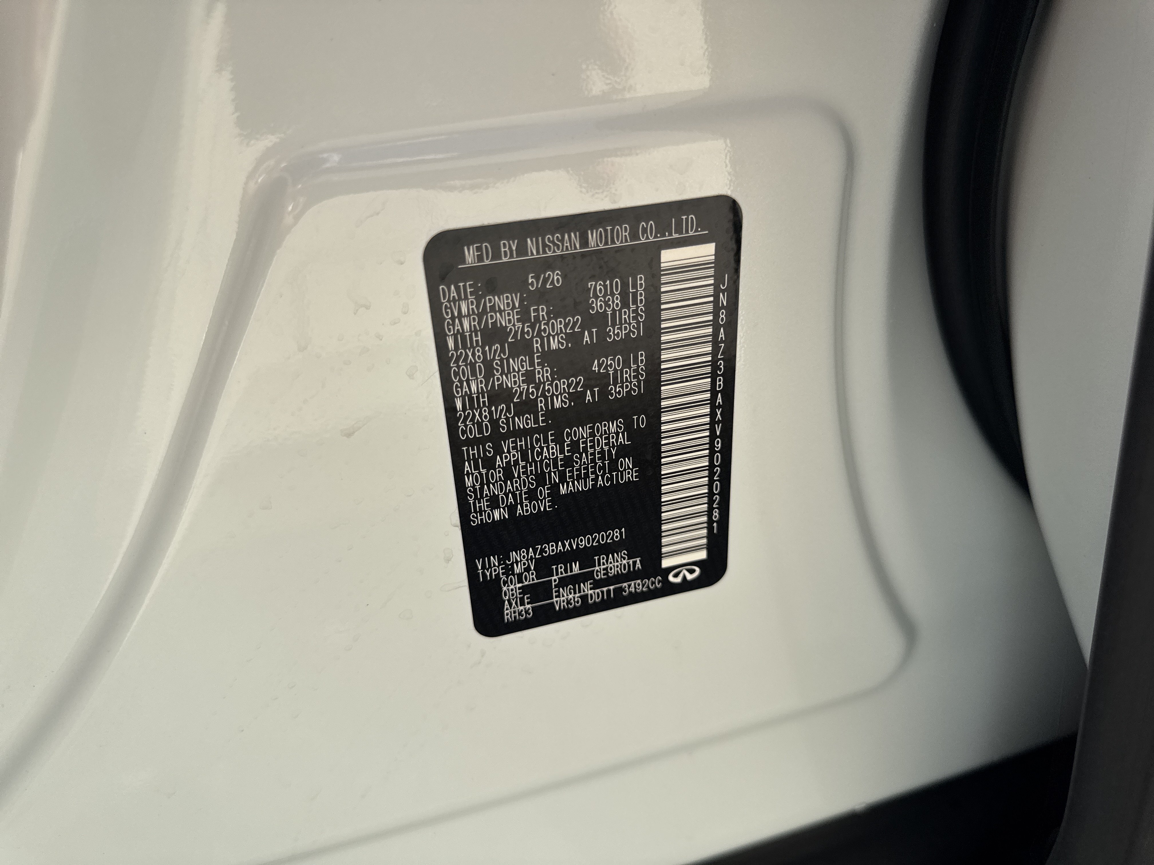 New 2027 INFINITI QX80 Luxe w/ Cargo Package RWD image 32