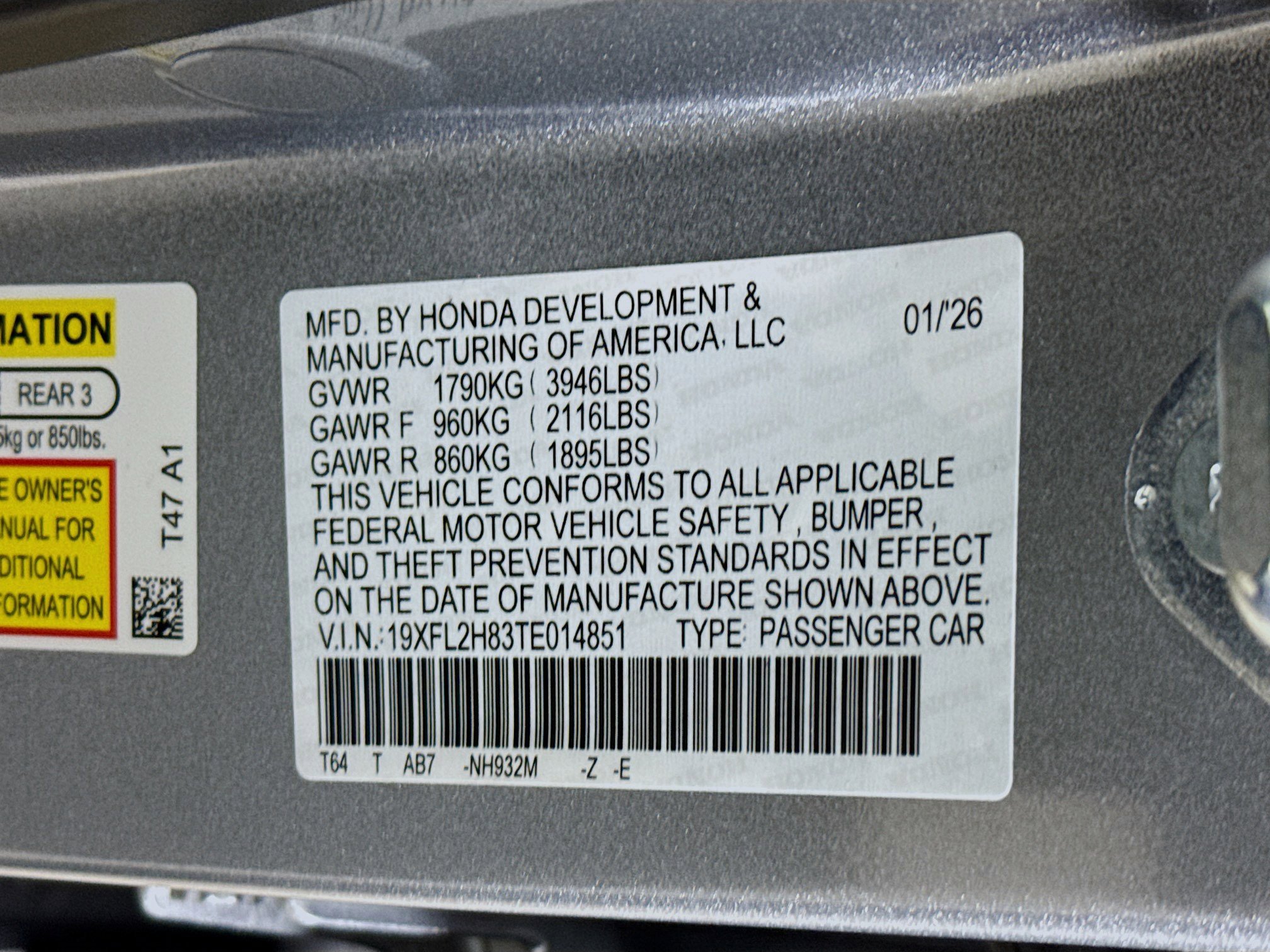 New 2026 Honda Civic Sport image 36