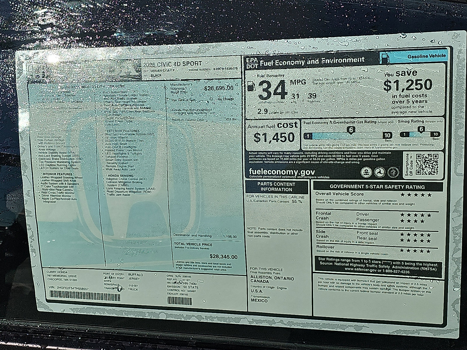 New 2026 Honda Civic Sport image 11