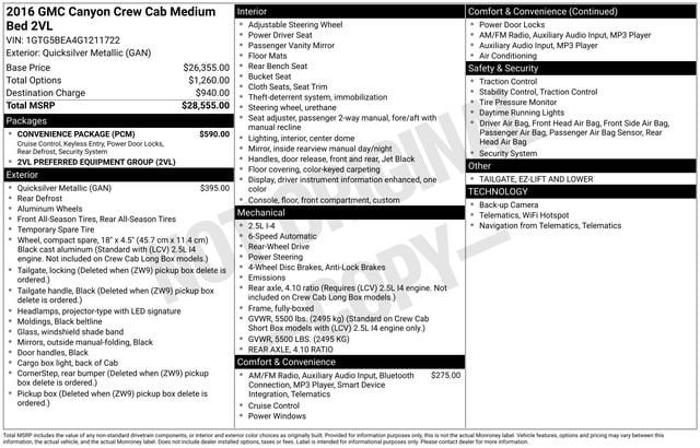 Used 2016 GMC Canyon 2WD Crew Cab w/ Convenience Package image 20