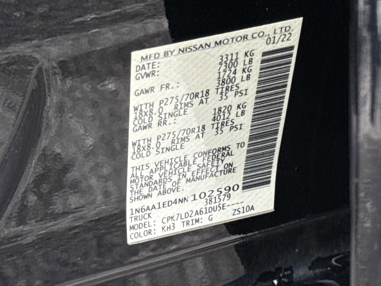 Used 2022 Nissan Titan PRO-4X w/ Pro-4x Utility Package image 30