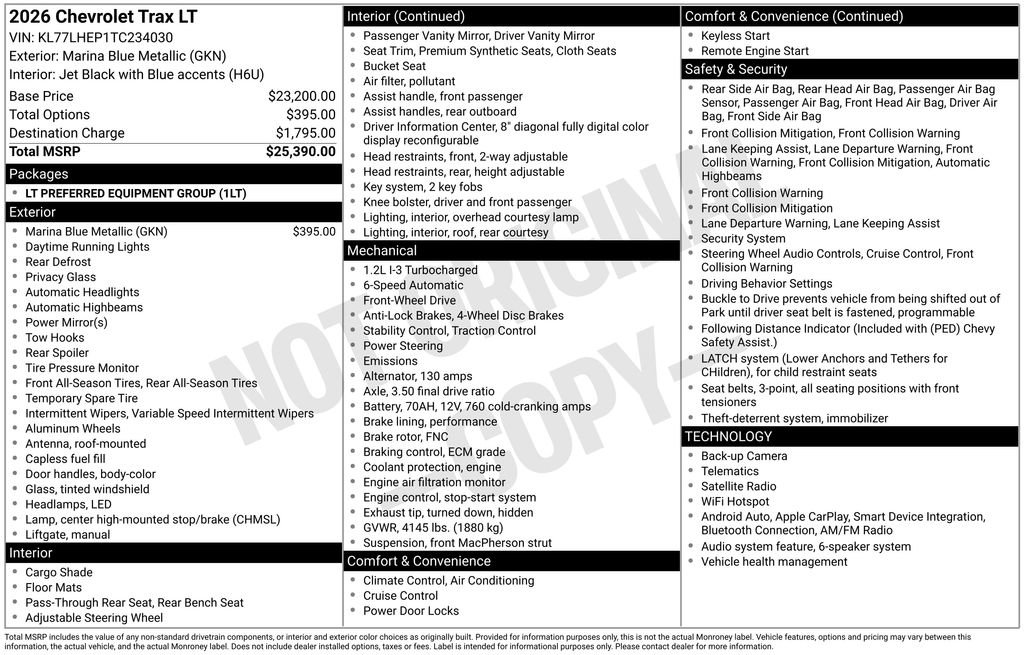 New 2026 Chevrolet Trax LT FWD image 4