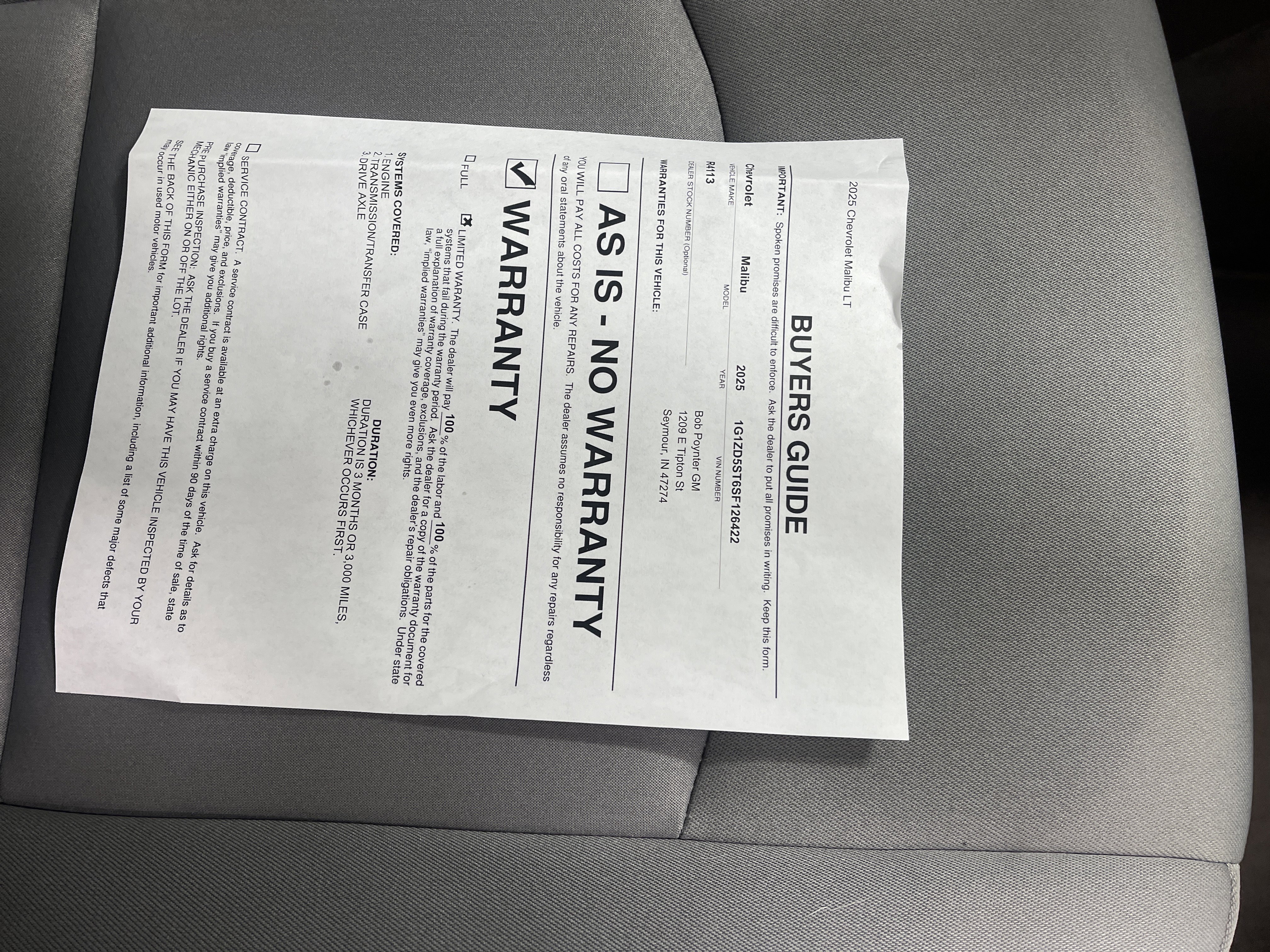 Used 2025 Chevrolet Malibu LT image 26