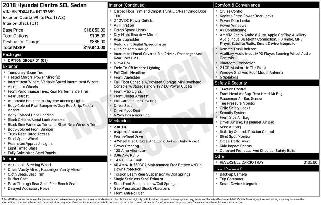 Used 2018 Hyundai Elantra SEL image 6