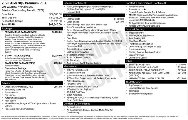 Used 2023 Audi SQ5 Premium Plus w/ Premium Plus Package AWD/4WD image 2