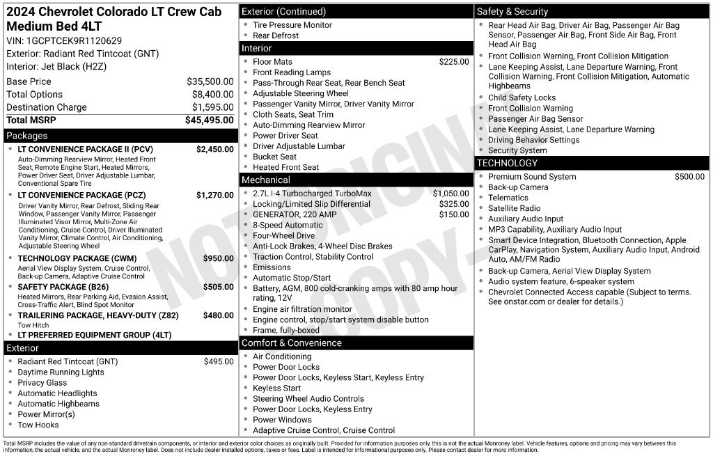 Used 2024 Chevrolet Colorado LT w/ LT Convenience Package II AWD/4WD image 30