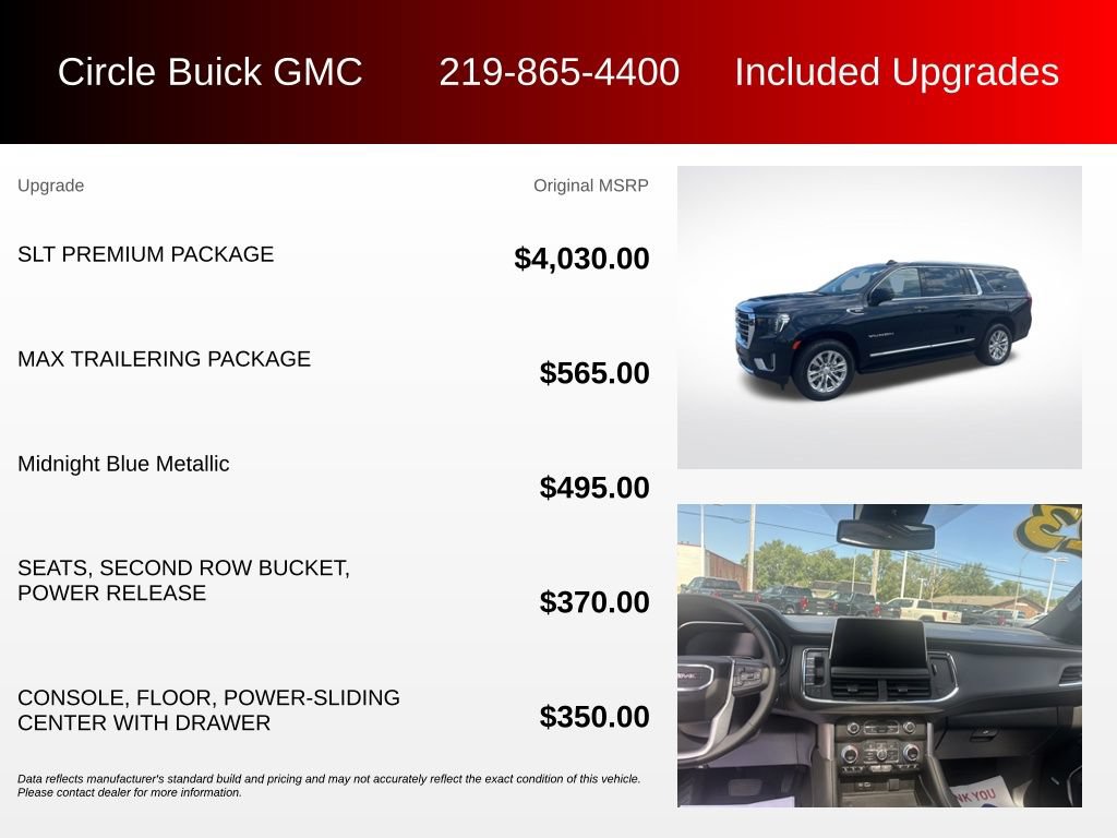 Used 2023 GMC Yukon XL SLT w/ SLT Premium Package AWD/4WD image 3