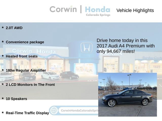 Used 2017 Audi A4 2.0T Premium w/ Convenience Package image 7