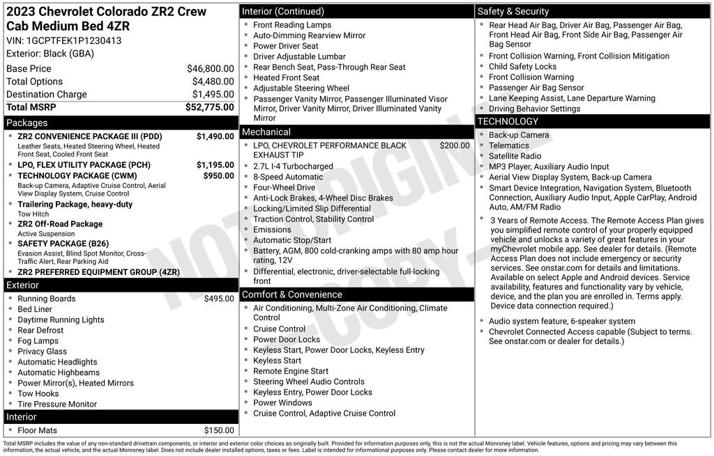 Used 2023 Chevrolet Colorado ZR2 w/ ZR2 Convenience Package III AWD/4WD image 17