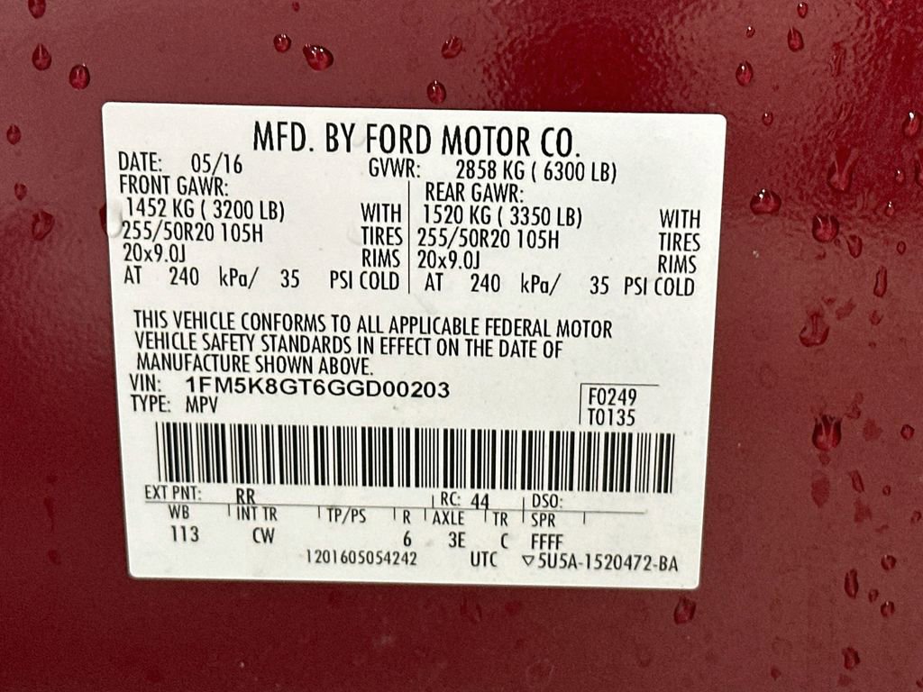 Used 2016 Ford Explorer Sport w/ Equipment Group 401A AWD/4WD image 37