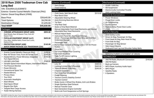 Used 2018 RAM 2500 Tradesman w/ Chrome Appearance Group AWD/4WD image 20