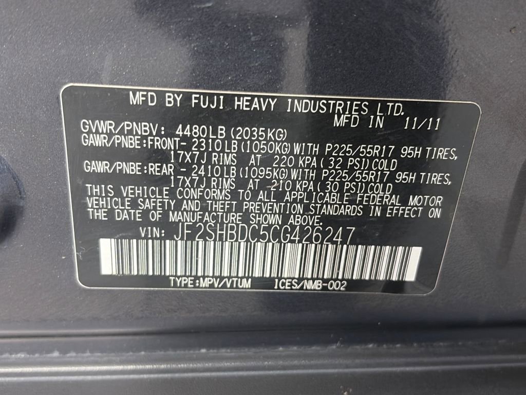 Used 2012 Subaru Forester 2.5X Premium w/ Popular Pkg 3 image 9