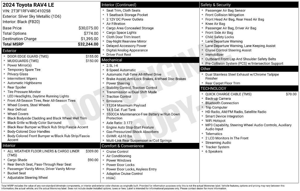 Certified 2024 Toyota RAV4 LE AWD/4WD image 27