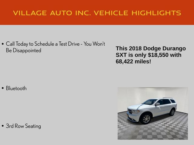 Used 2018 Dodge Durango SXT w/ Quick Order Package 2BB AWD/4WD image 14