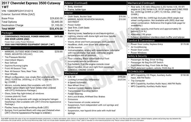 Used 2017 Chevrolet Express 3500 RWD image 32
