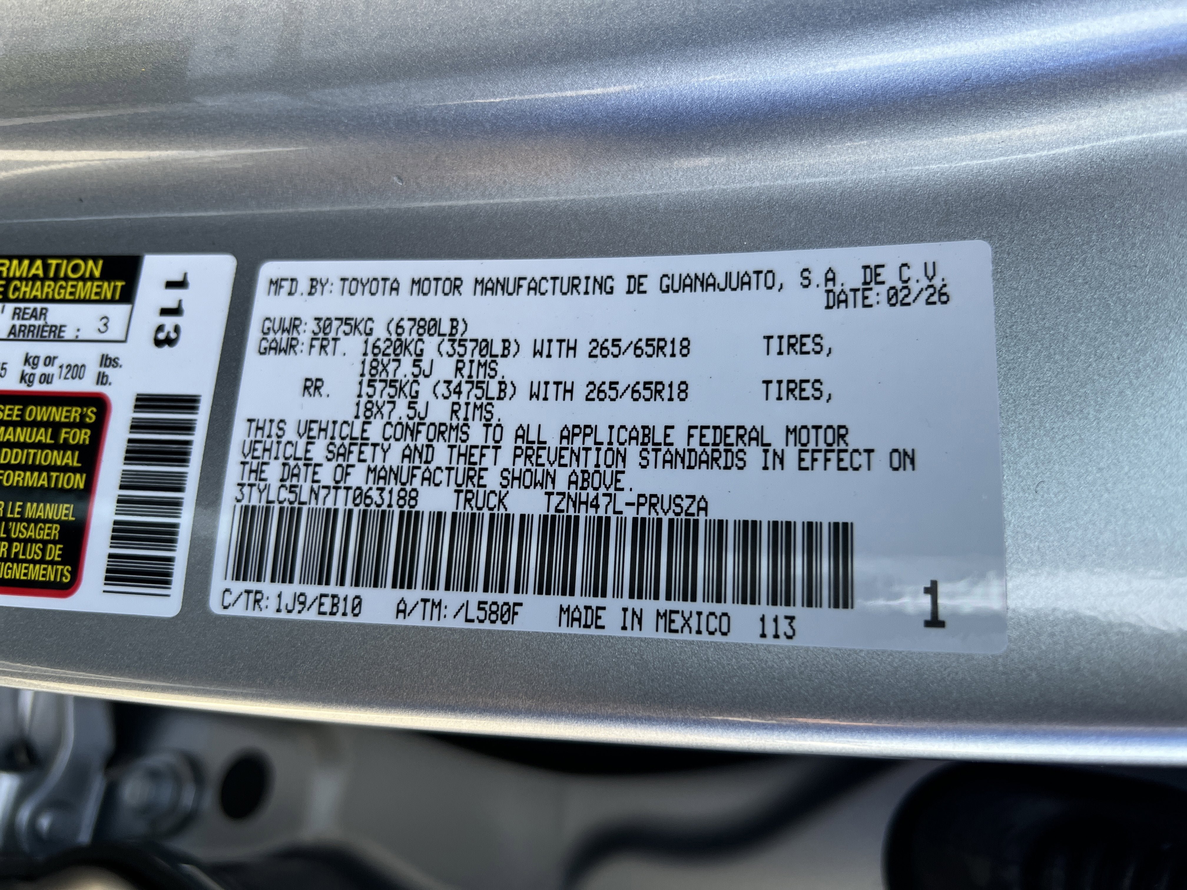 New 2026 Toyota Tacoma Limited AWD/4WD image 13