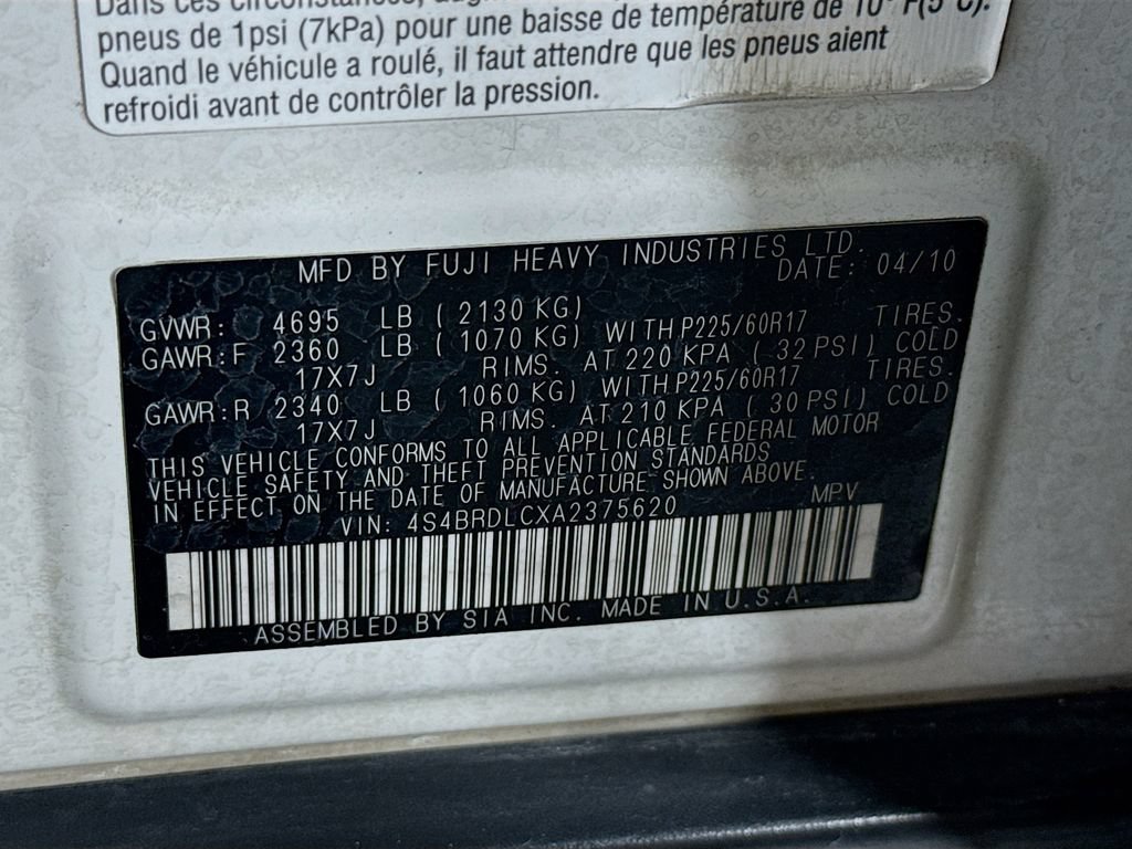 Used 2010 Subaru Outback 3.6R Limited AWD/4WD image 41