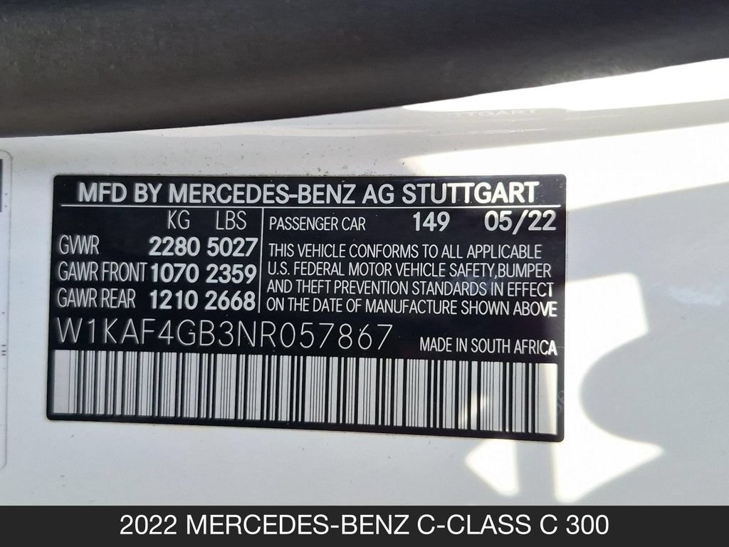 Used 2022 Mercedes-Benz C 300 Sedan image 27