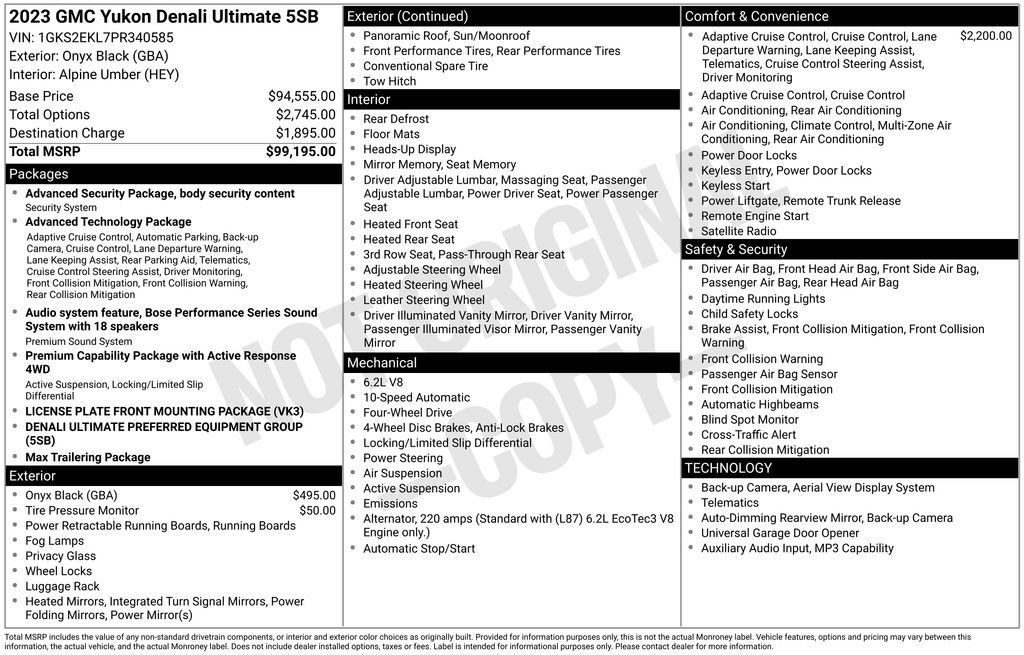 Used 2023 GMC Yukon Denali Ultimate AWD/4WD image 4