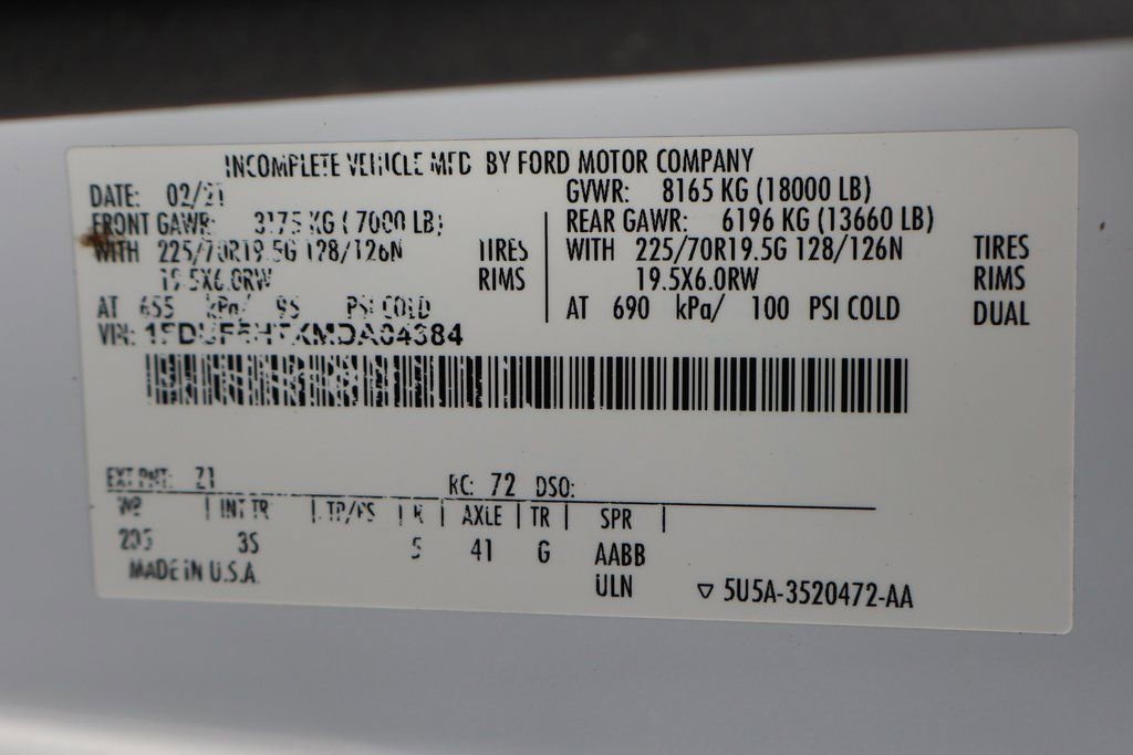 Used 2021 Ford F550 4x4 Regular Cab Super Duty image 51