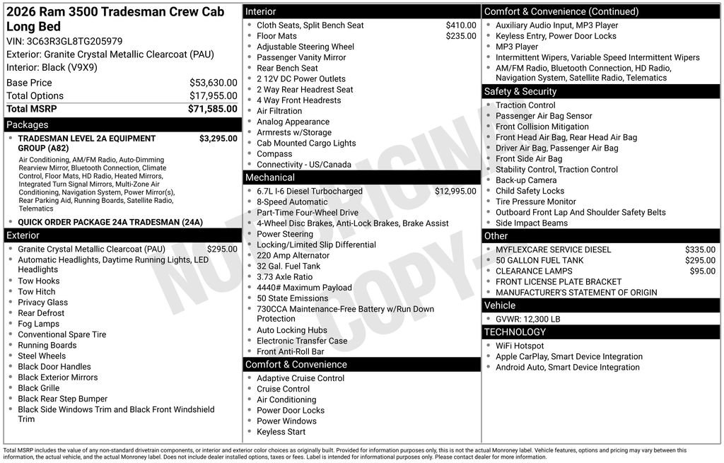 New 2026 RAM 3500 Tradesman image 29