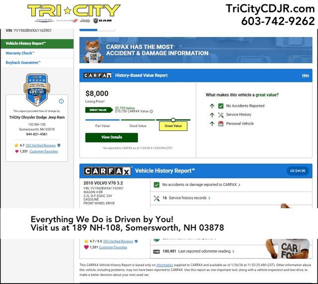 Used 2010 Volvo V70 3.2 image 11