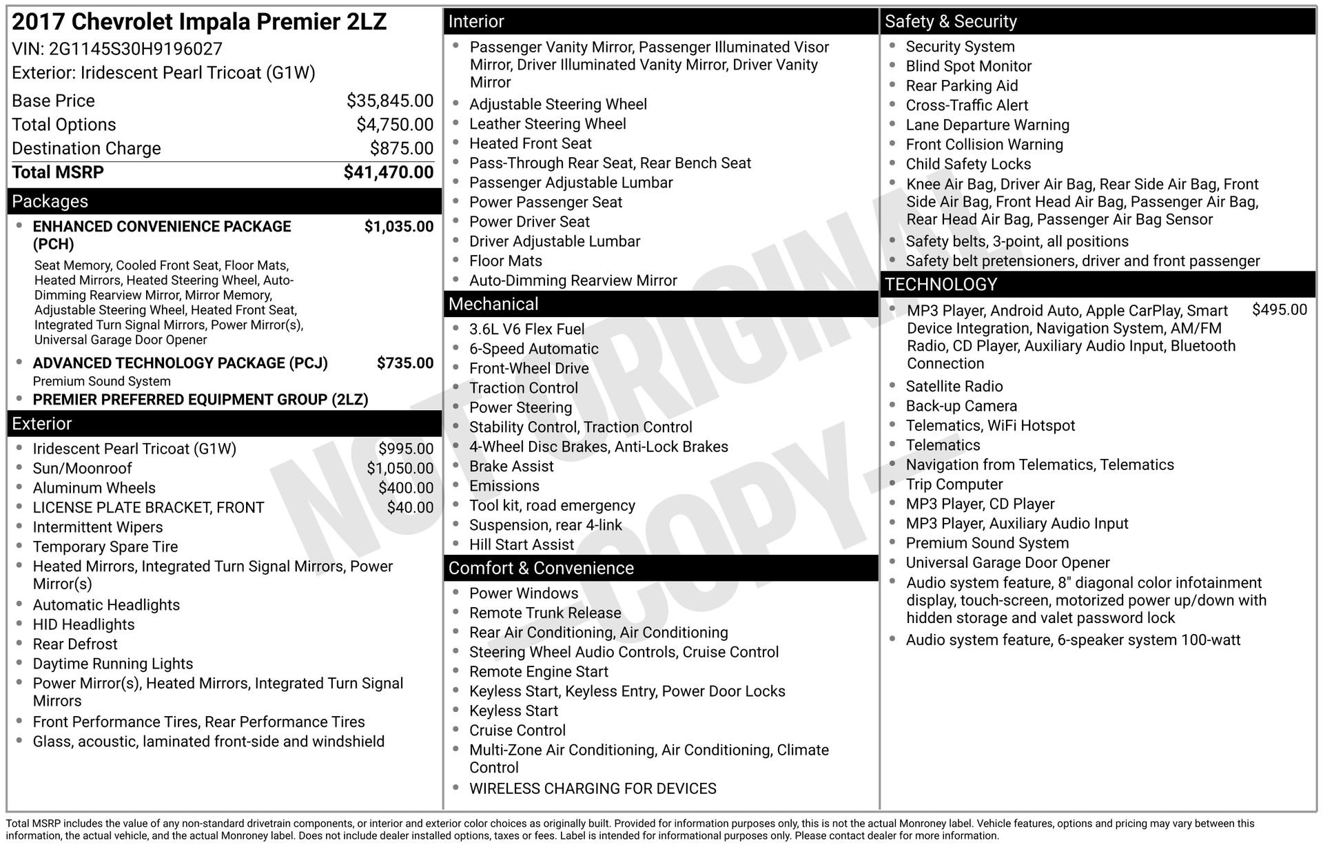 Used 2017 Chevrolet Impala Premier w/ Enhanced Convenience Package image 4