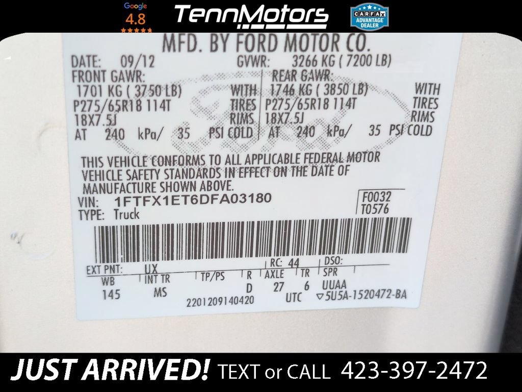 Used 2013 Ford F150 XLT w/ Luxury Equipment Group AWD/4WD image 9