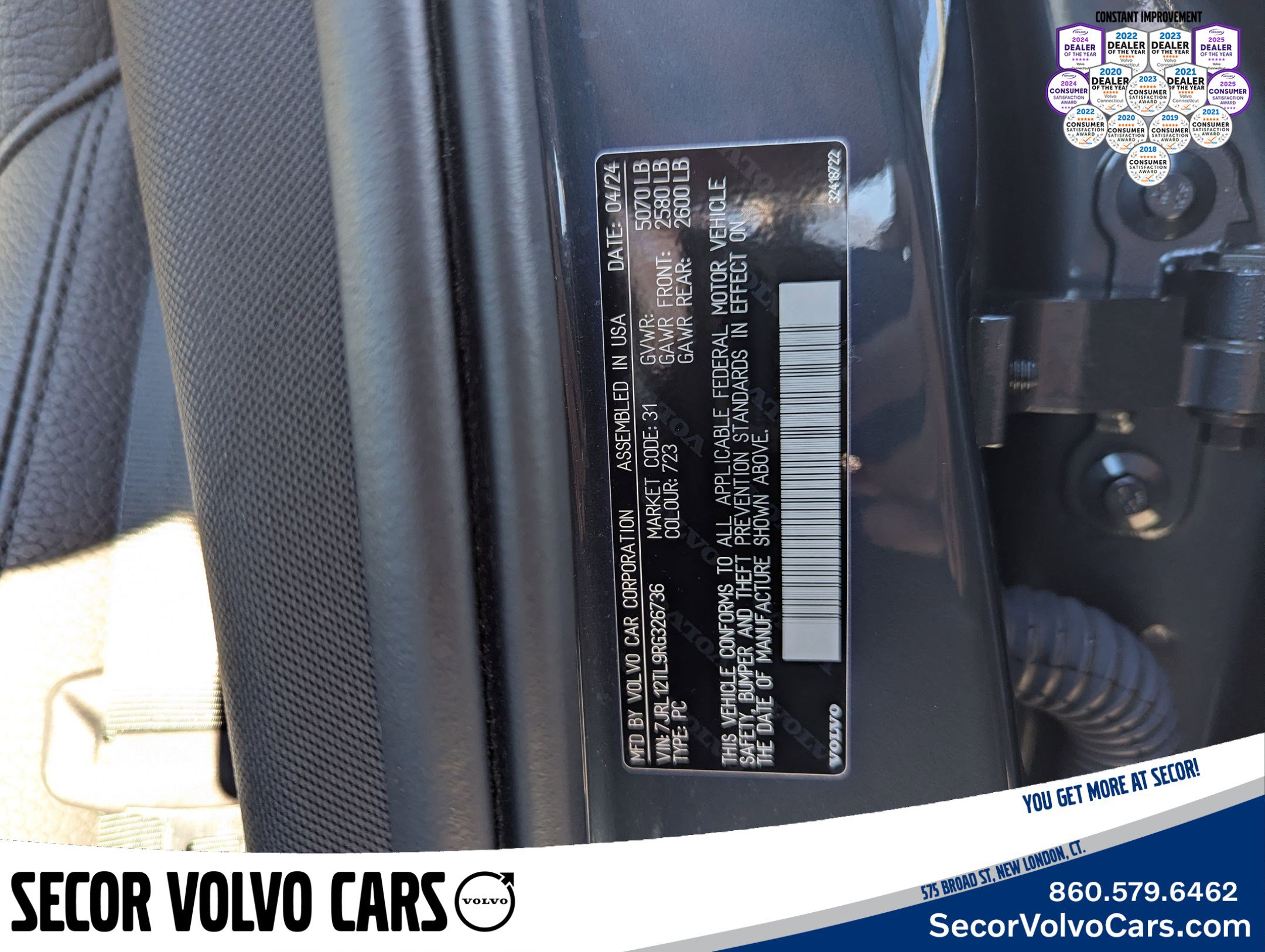 Certified 2024 Volvo S60 B5 Plus w/ Climate Package image 26