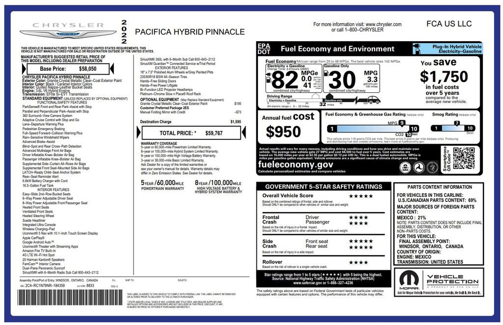 Used 2022 Chrysler Pacifica Pinnacle image 4